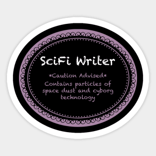 Romance Writer Label - Dark Shirts Sticker